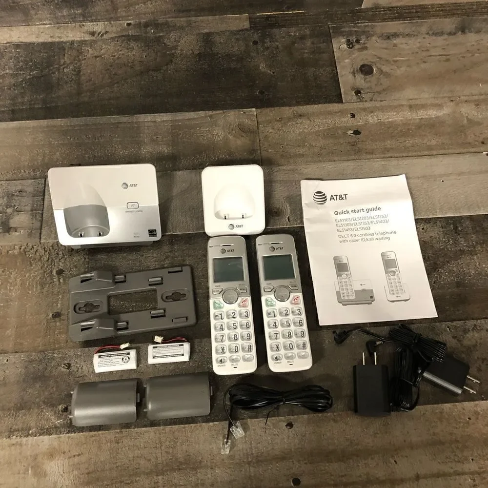 AT&T EL51203 2 handset cordless answering system with caller ID